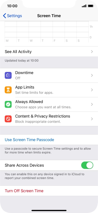Press the indicator next to 