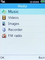 Select Music and press the Left selection key.