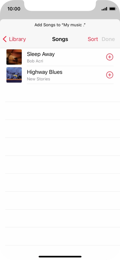 Go to the required category and press the required audio file.
