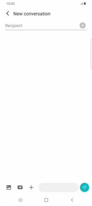 Press the search field and key in the first letters of the recipient's name.