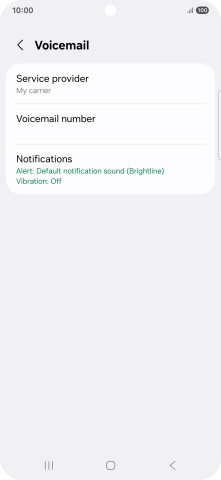 Press Voicemail number.