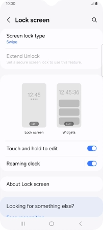 Press Screen lock type.