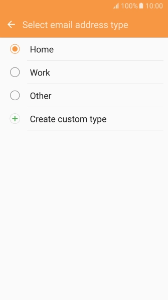 Press the required email type.