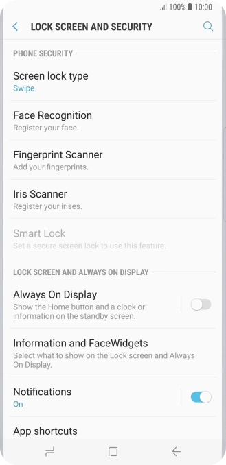 Press Iris Scanner. Press Iris Scanner.