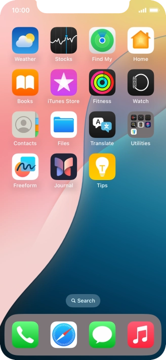 Press and hold anywhere on the home screen.