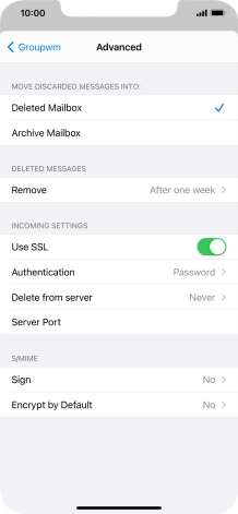 Press the indicator next to 