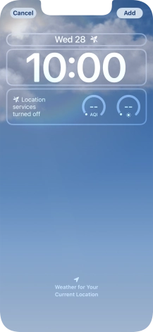 To customise the way the lock screen date is displayed, press the date widget and follow the instructions on the screen to select the required widget display mode.