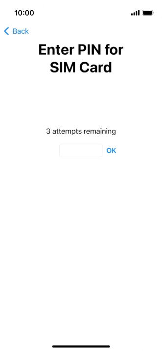 If your SIM is locked, key in your PIN and press OK.