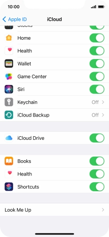 Press iCloud Backup.
