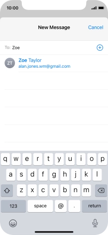 Press the required contact. Press the required contact.