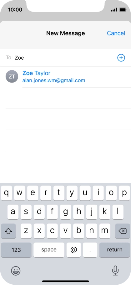 Press the required contact. Press the required contact.
