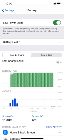 Slide your finger upwards starting from the bottom of the screen to return to the home screen.