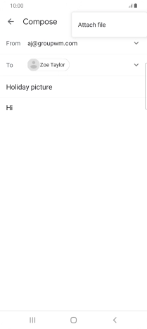 Press Attach file and go to the required folder.