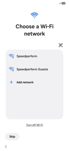 Press the required Wi-Fi network.