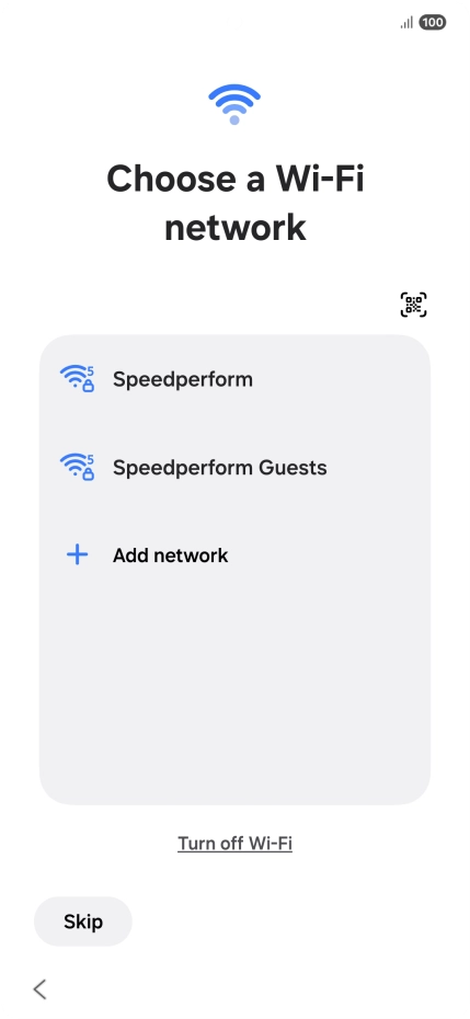 Press the required Wi-Fi network.