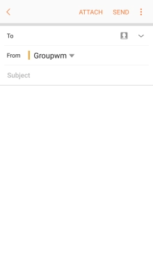 Press the search field and key in the first letters of the recipient's name.