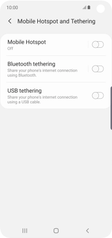 Press Mobile Hotspot.