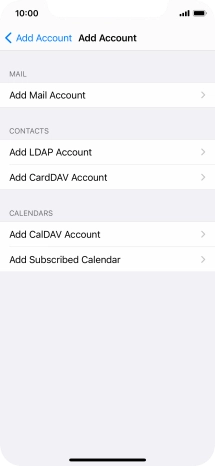 Press Add Mail Account.