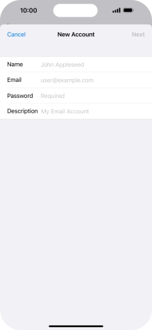 Press Name and key in the required sender name.