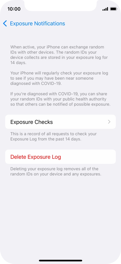 Press Delete Exposure Log.
