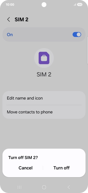 If you turn off use of the price plan, press Turn off.
