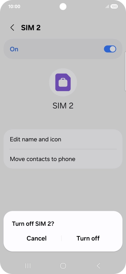 If you turn off use of the price plan, press Turn off.