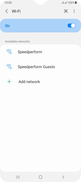 Press the required Wi-Fi network.