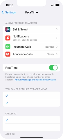 Press the indicator next to 