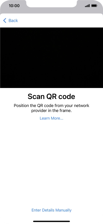 Place the QR code you've received inside the phone camera frame to scan the code.