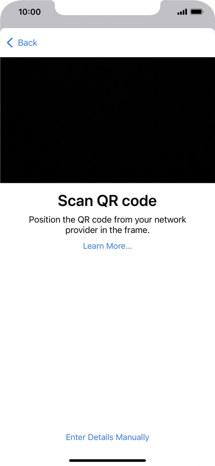 Place the QR code you've received inside the phone camera frame to scan the code.