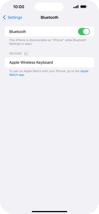 Press the required Bluetooth device and follow the instructions on the screen to pair the device with your phone.