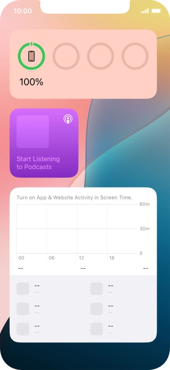 Press and hold the required Widget Stack.