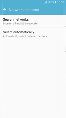 If you want to select a network automatically, press Select automatically.
