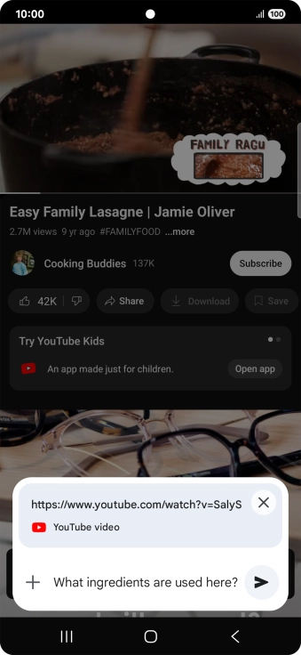 Follow the instructions on the screen to type or speak the required question for the video.