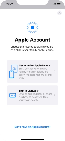 Press Sign in Manually.