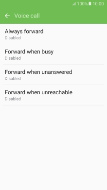 Press the required divert type.