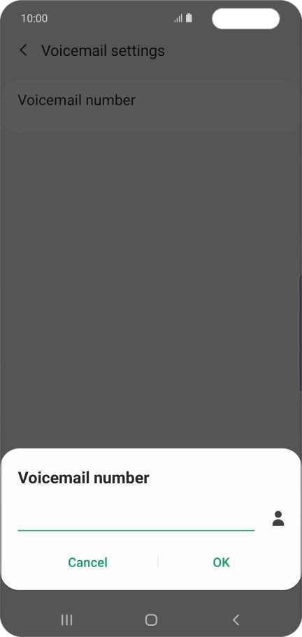 Key in (prefix) 5 (your phone number) and press OK.