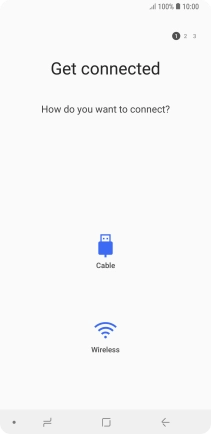 Press the required transfer type and follow the instructions on the screen to transfer content.