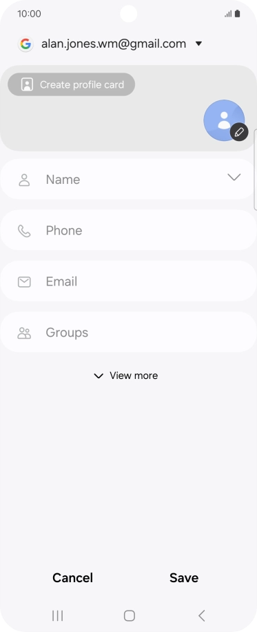 Press Name and key in the required name.