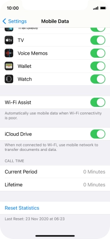 Press the indicator next to 