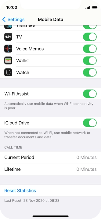 Press the indicator next to 