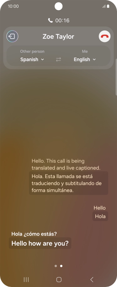 Say the required word or phrase and wait for the translation.