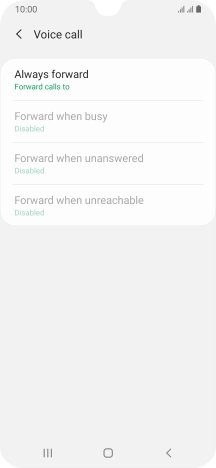 Press the required divert type.