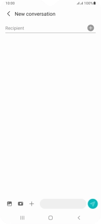 Press the search field and key in the first letters of the recipient's name.