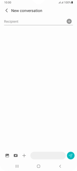 Press the search field and key in the first letters of the recipient's name.