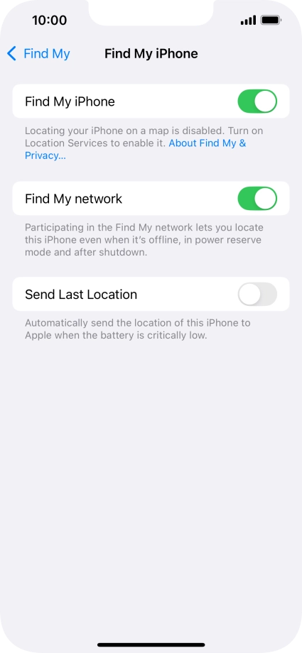 Press the indicator next to 