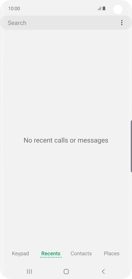 Press the menu icon.