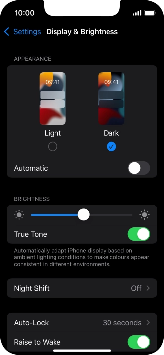Press the indicator next to 