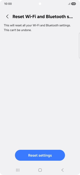 Press Reset settings.
