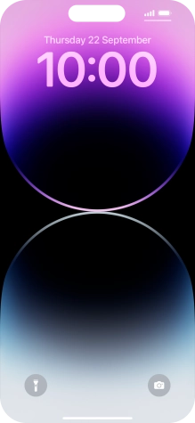 Press and hold anywhere on the lock screen.